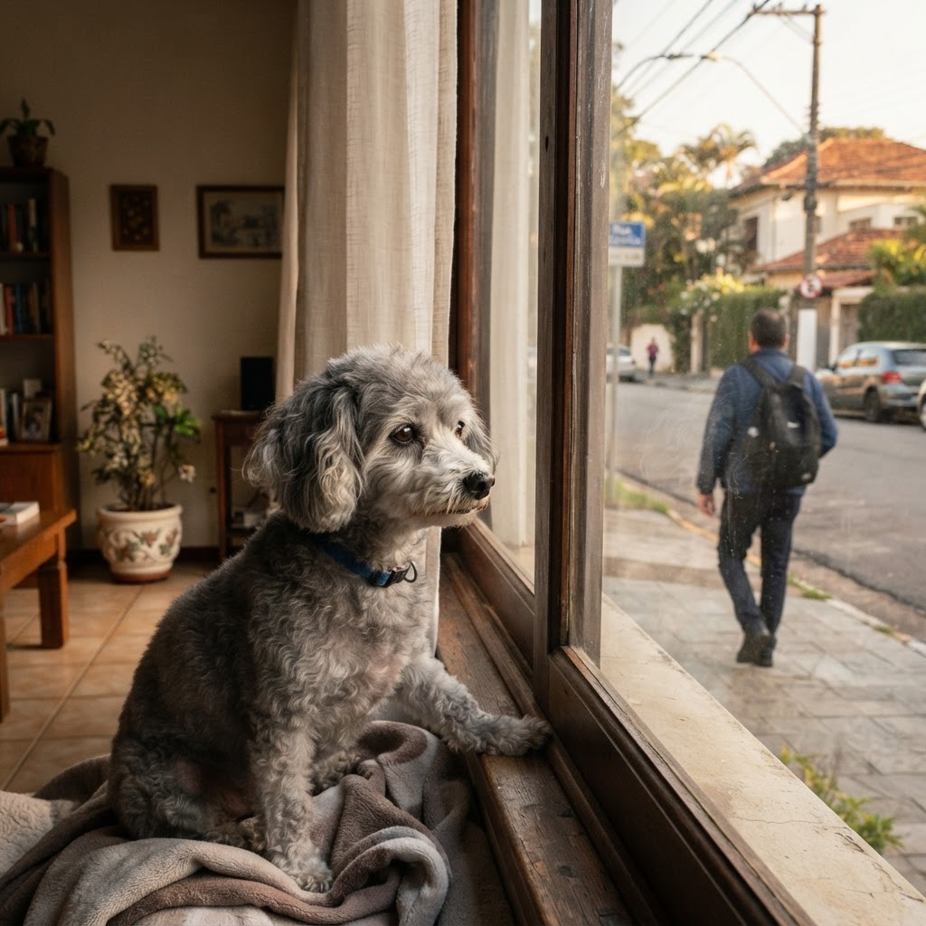 Ansiedade de separação em cachorro idoso: o que fazer - detalhe