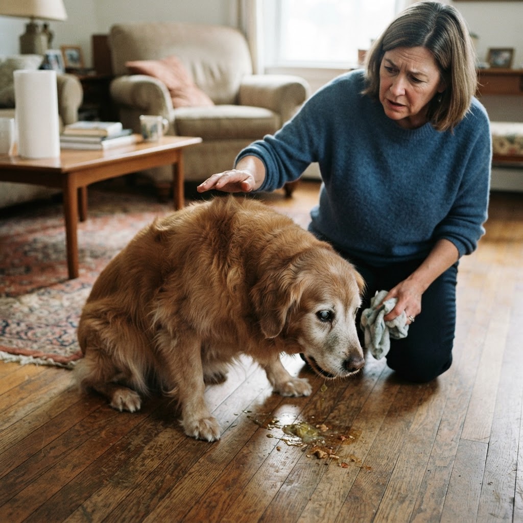 Cachorro Idoso vomitando com Frequência: Causas e Quando Correr Cachorro Idoso vomitando com Frequência: Causas e Quando Correr - detalhe