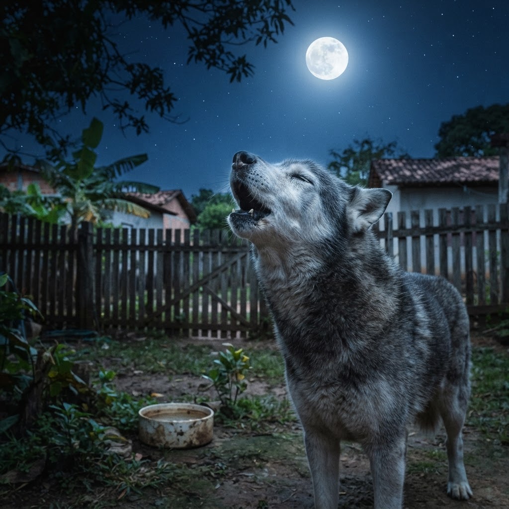 Cão Idoso Uiva à Noite: Causas e Soluções - detalhe