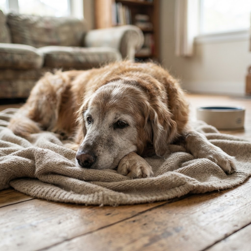 Por que cachorro idoso treme: causas e quando se preocupar Por que cachorro idoso treme: causas e quando se preocupar - detalhe