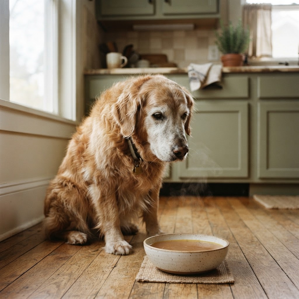 Caldo Morno para Cão Idoso: Como Estimular o Apetite